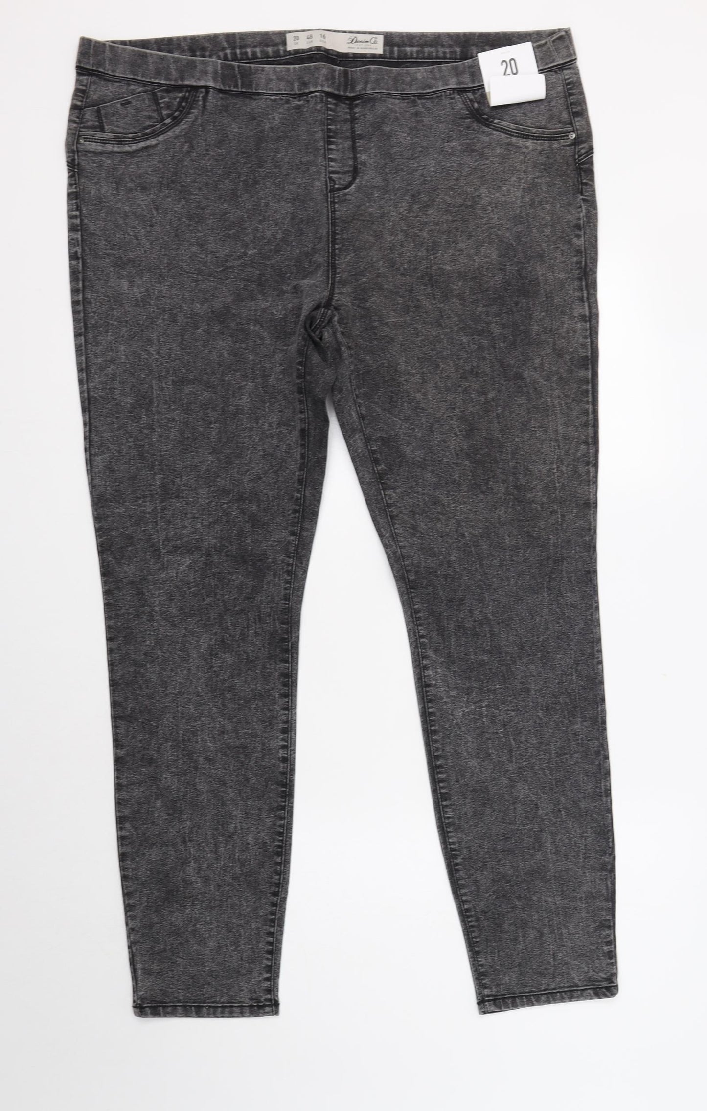 Primark Womens Grey  Cotton Jegging Jeans Size 20 L31 in Regular