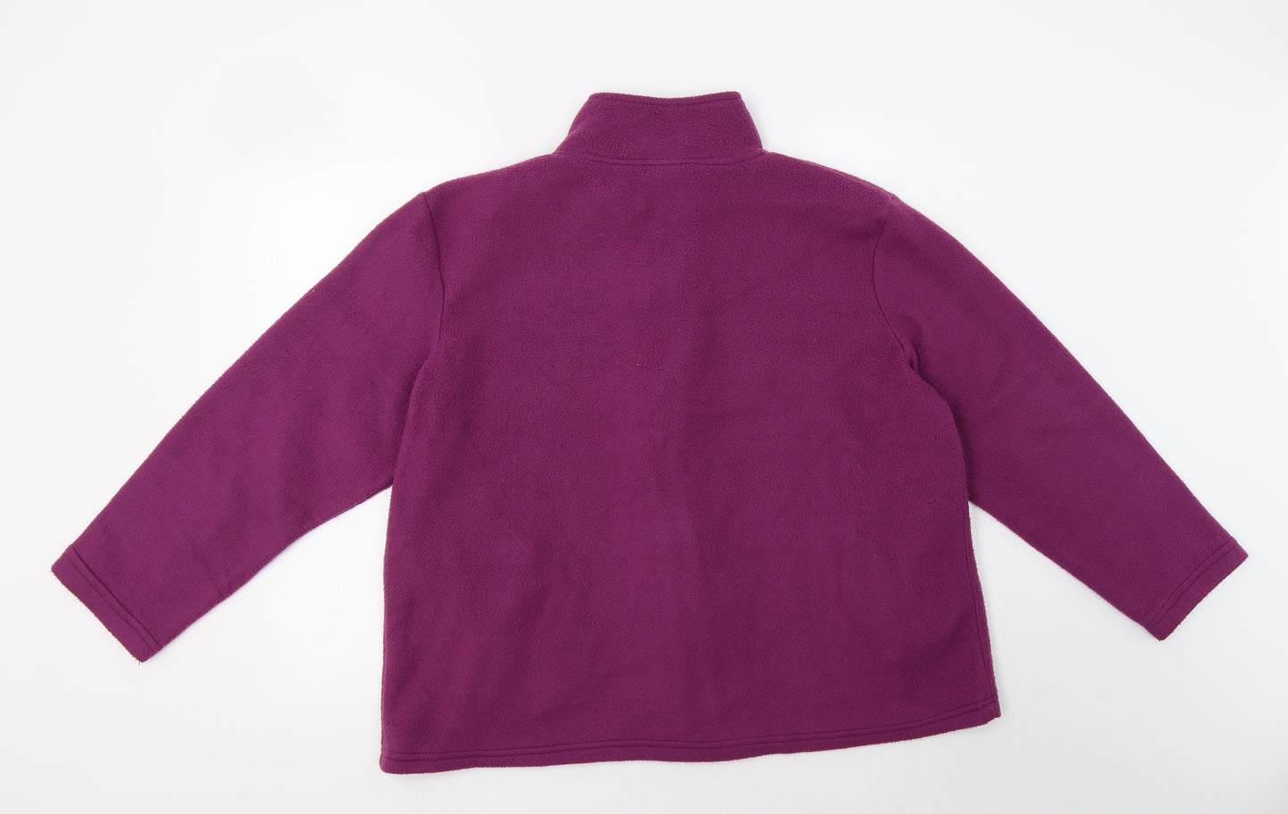 Anne de Lancay Womens Purple  Polyester Full Zip Sweatshirt Size L  Zip