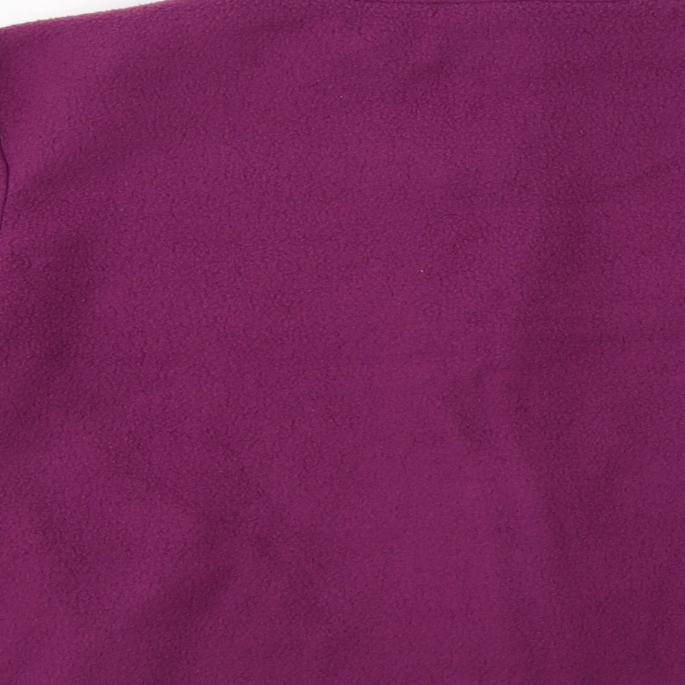 Anne de Lancay Womens Purple  Polyester Full Zip Sweatshirt Size L  Zip