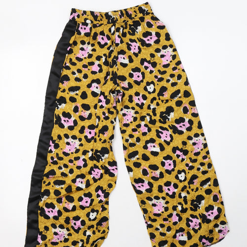 River Island Girls Yellow Animal Print Viscose Harem Trousers Size 9 Months  Regular