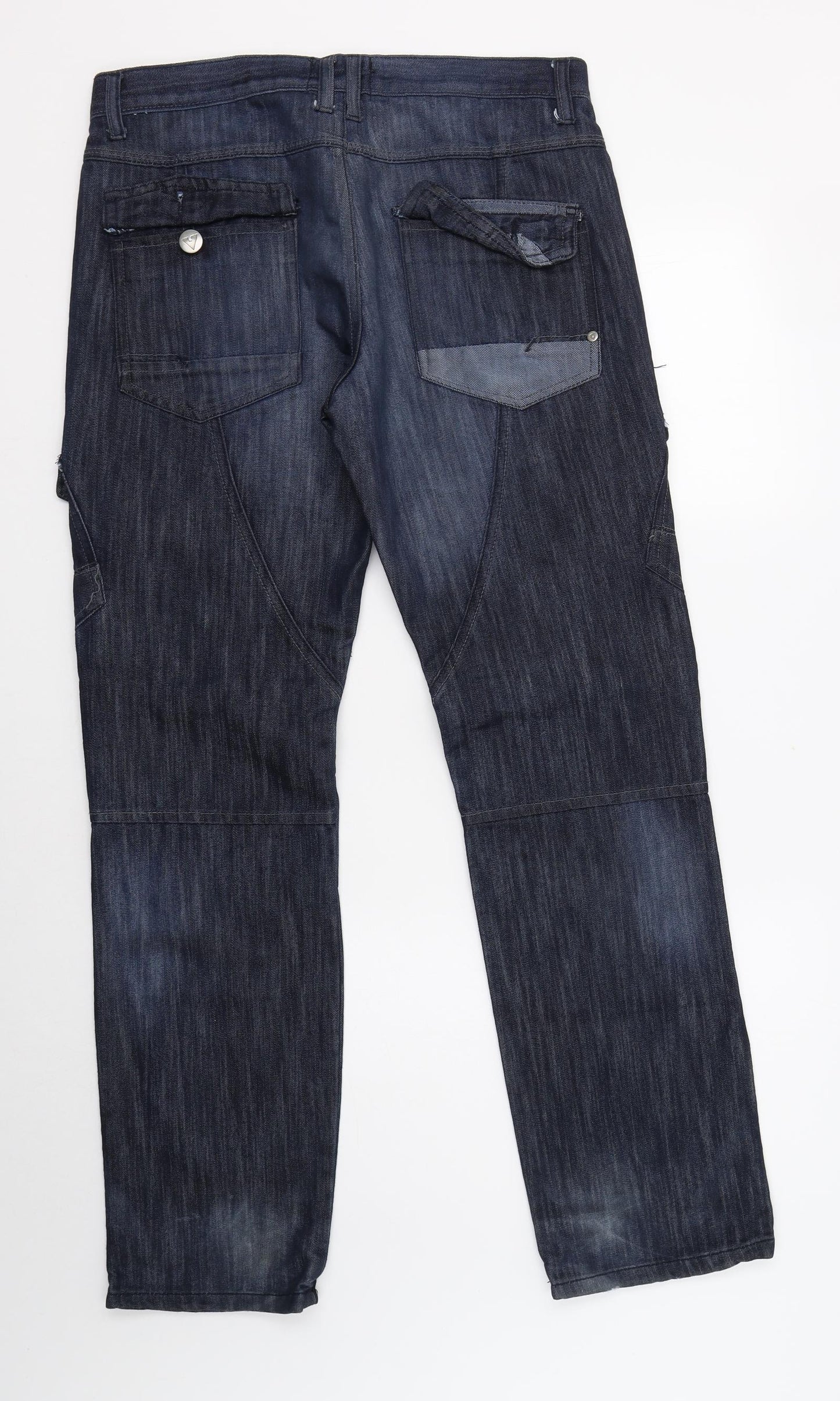 Air Walk Mens Blue  Cotton Bootcut Jeans Size 32 L31 in Regular Button