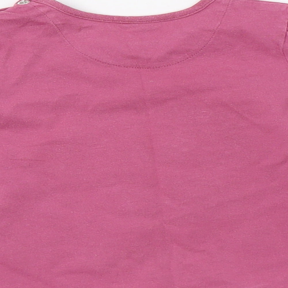 Nutmeg Baby Purple  Cotton Basic T-Shirt Size 9-12 Months Crew Neck