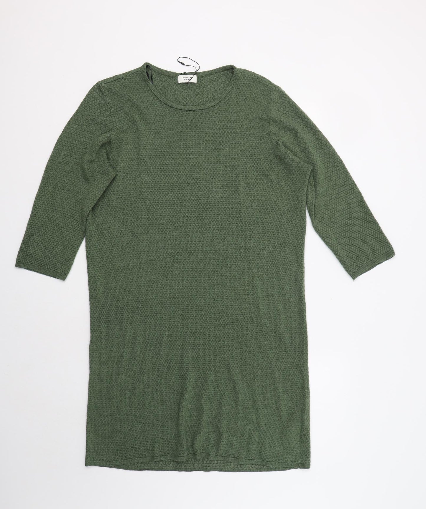 Jacqueline de Yong Womens Green  Acrylic Jumper Dress  Size L  Crew Neck