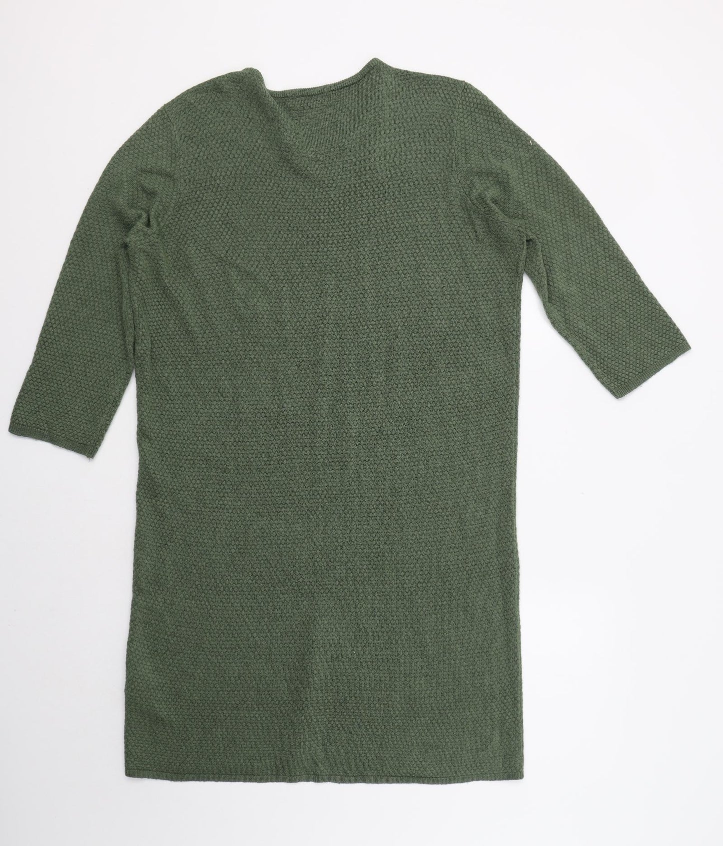 Jacqueline de Yong Womens Green  Acrylic Jumper Dress  Size L  Crew Neck