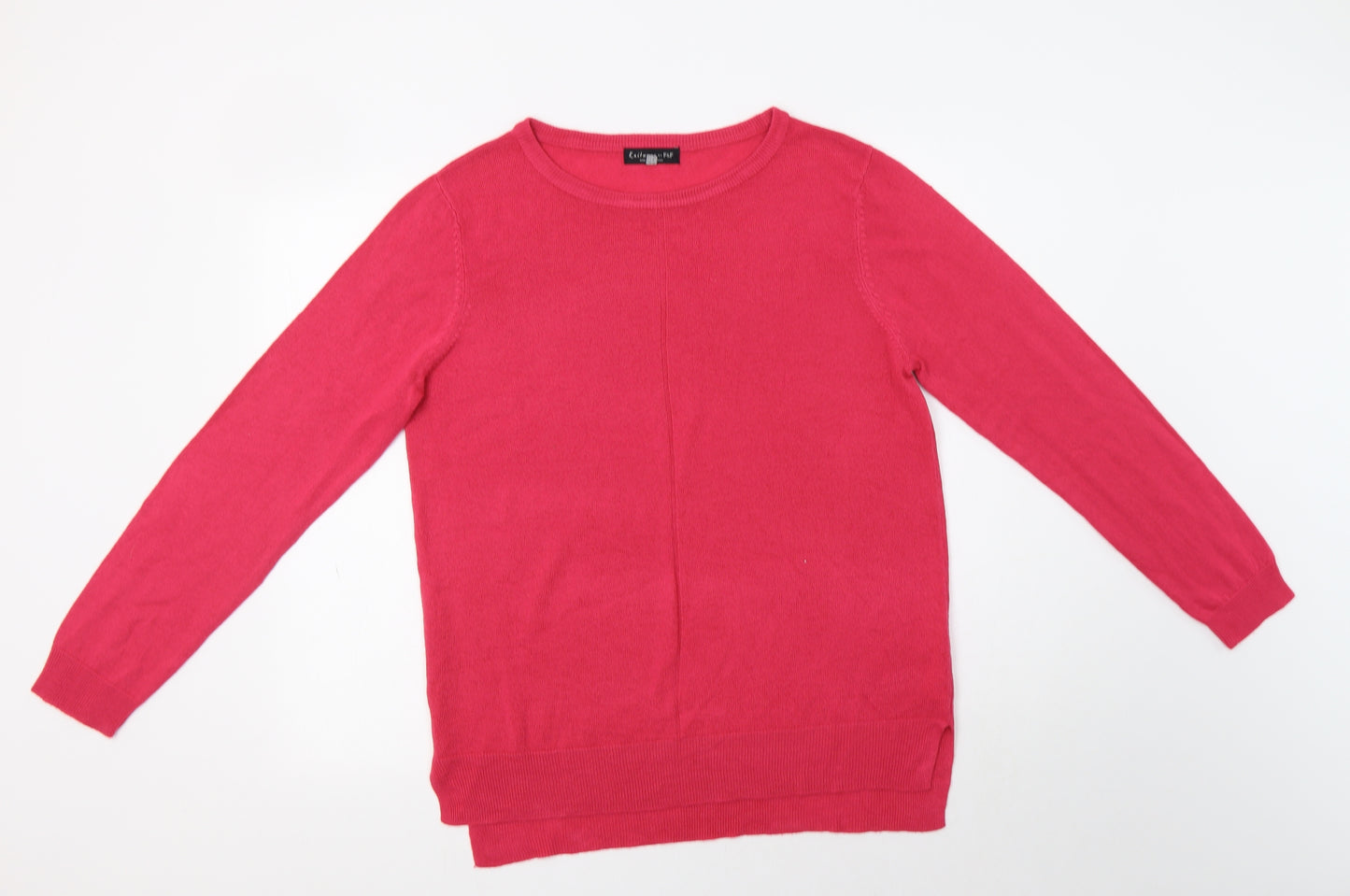 F&F Womens Pink Crew Neck  Acrylic Pullover Jumper Size 12