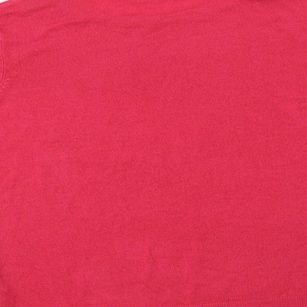 F&F Womens Pink Crew Neck  Acrylic Pullover Jumper Size 12
