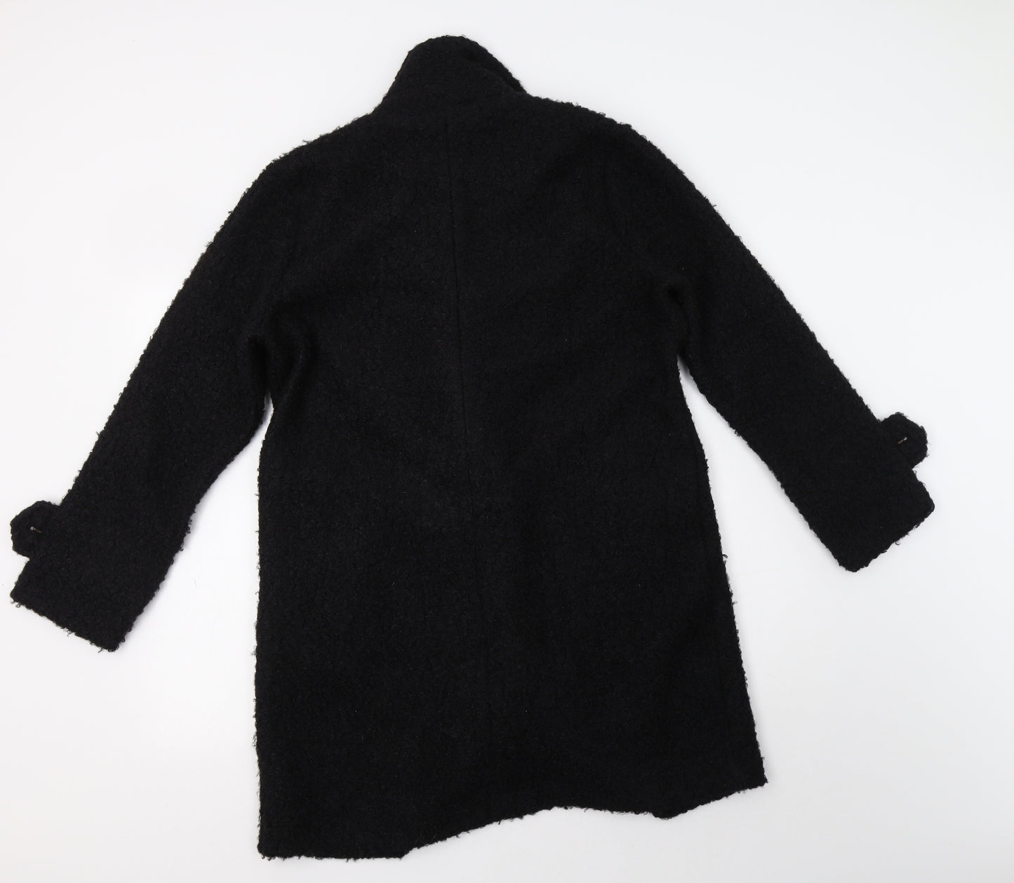 TU Womens Black   Overcoat Coat Size 10  Button