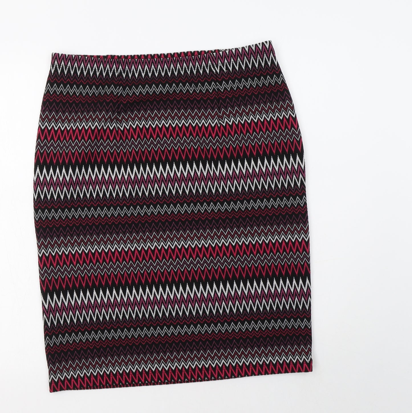 TU Womens Purple Geometric Polyester Straight & Pencil Skirt Size 14