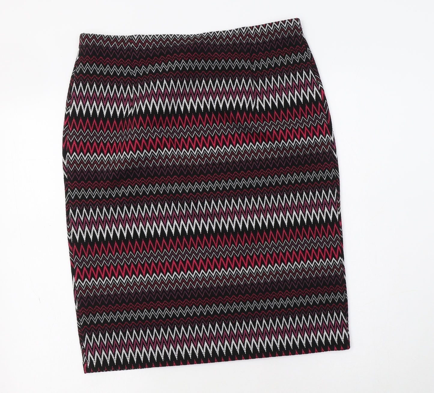 TU Womens Purple Geometric Polyester Straight & Pencil Skirt Size 14