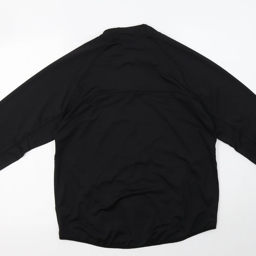 USA Pro Womens Black  Polyester Full Zip Sweatshirt Size 16  Zip