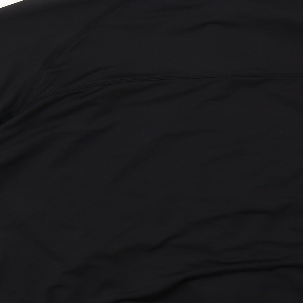 USA Pro Womens Black  Polyester Full Zip Sweatshirt Size 16  Zip