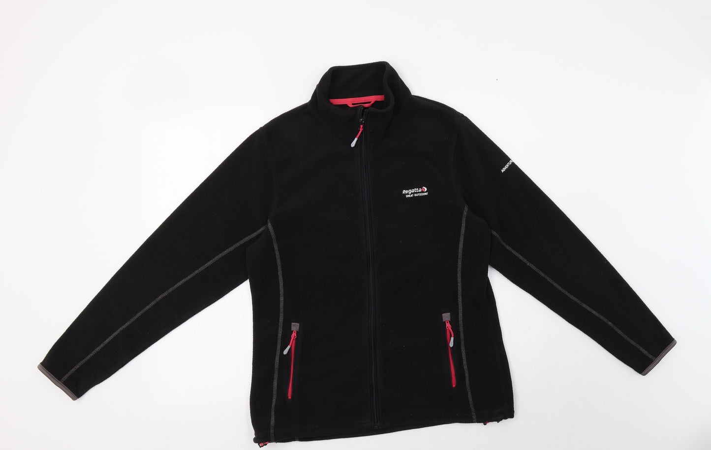 Regatta Womens Black  Polyester Full Zip Sweatshirt Size 12  Zip