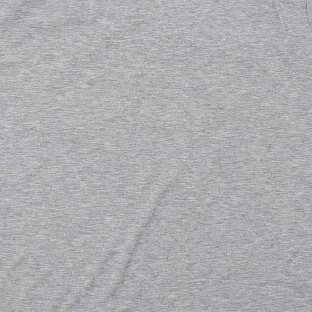 Papaya Womens Grey  Cotton Basic Blouse Size 14 Crew Neck