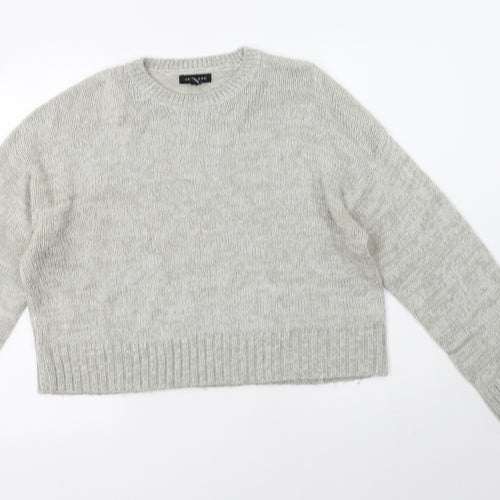 New Look Womens Grey Crew Neck  Acrylic Pullover Jumper Size L