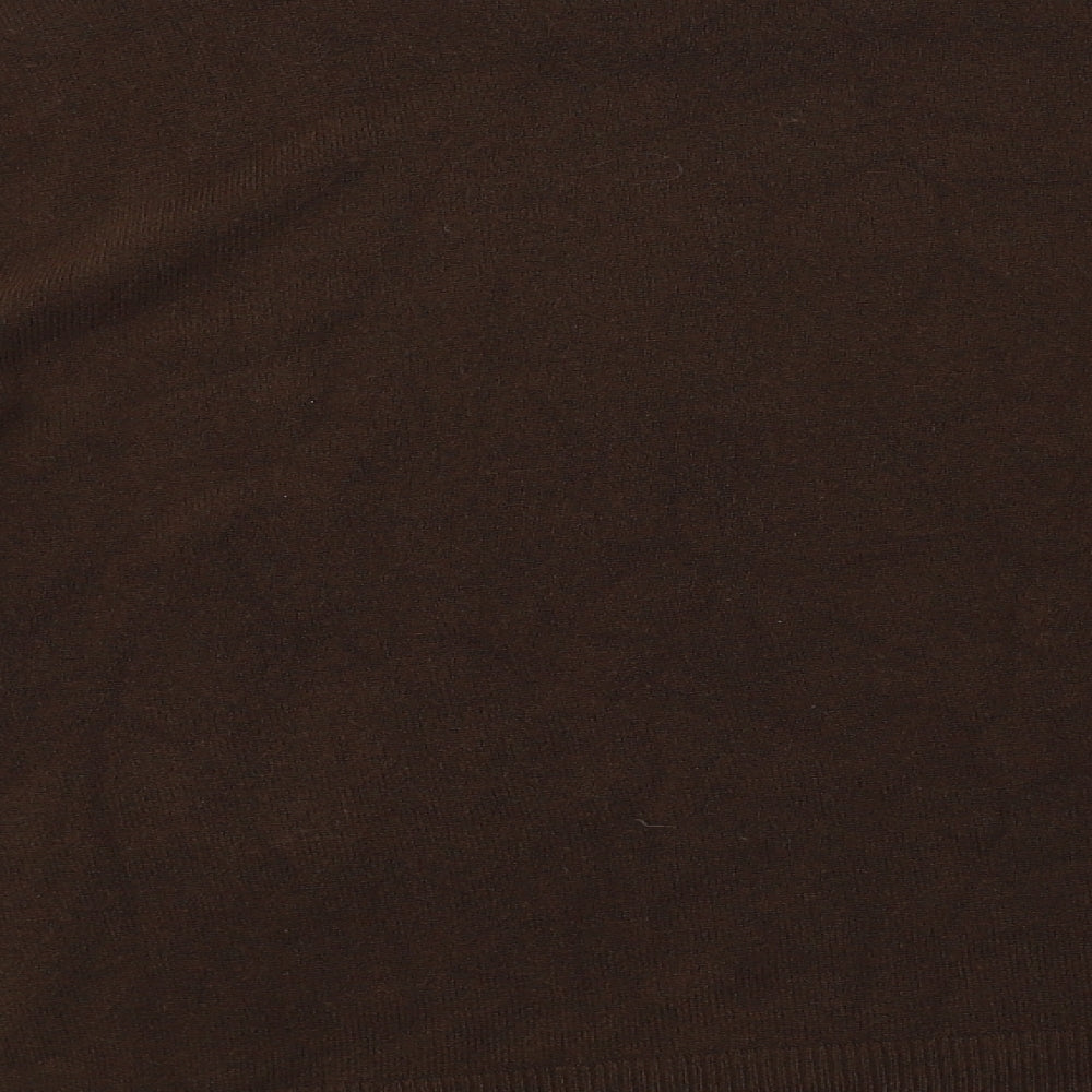 Papaya Womens Brown Mock Neck  Acrylic Pullover Jumper Size 20