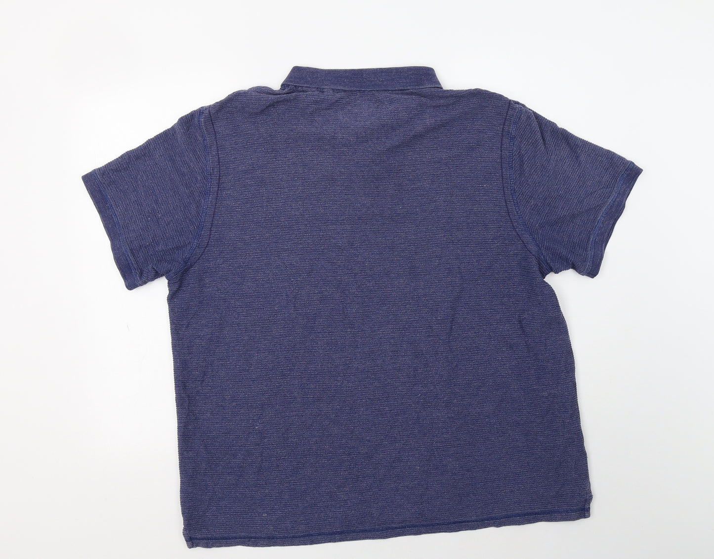 Mantaray Mens Blue  Cotton  Polo Size XL Collared Button