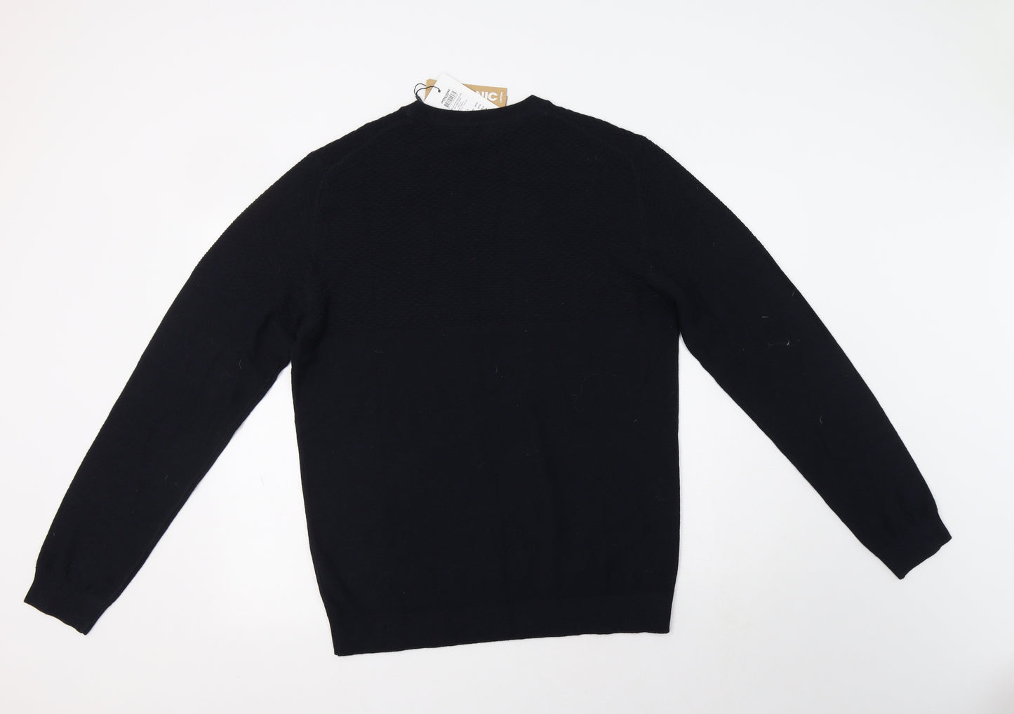 JACK & JONES Mens Blue Crew Neck  Cotton Pullover Jumper Size L