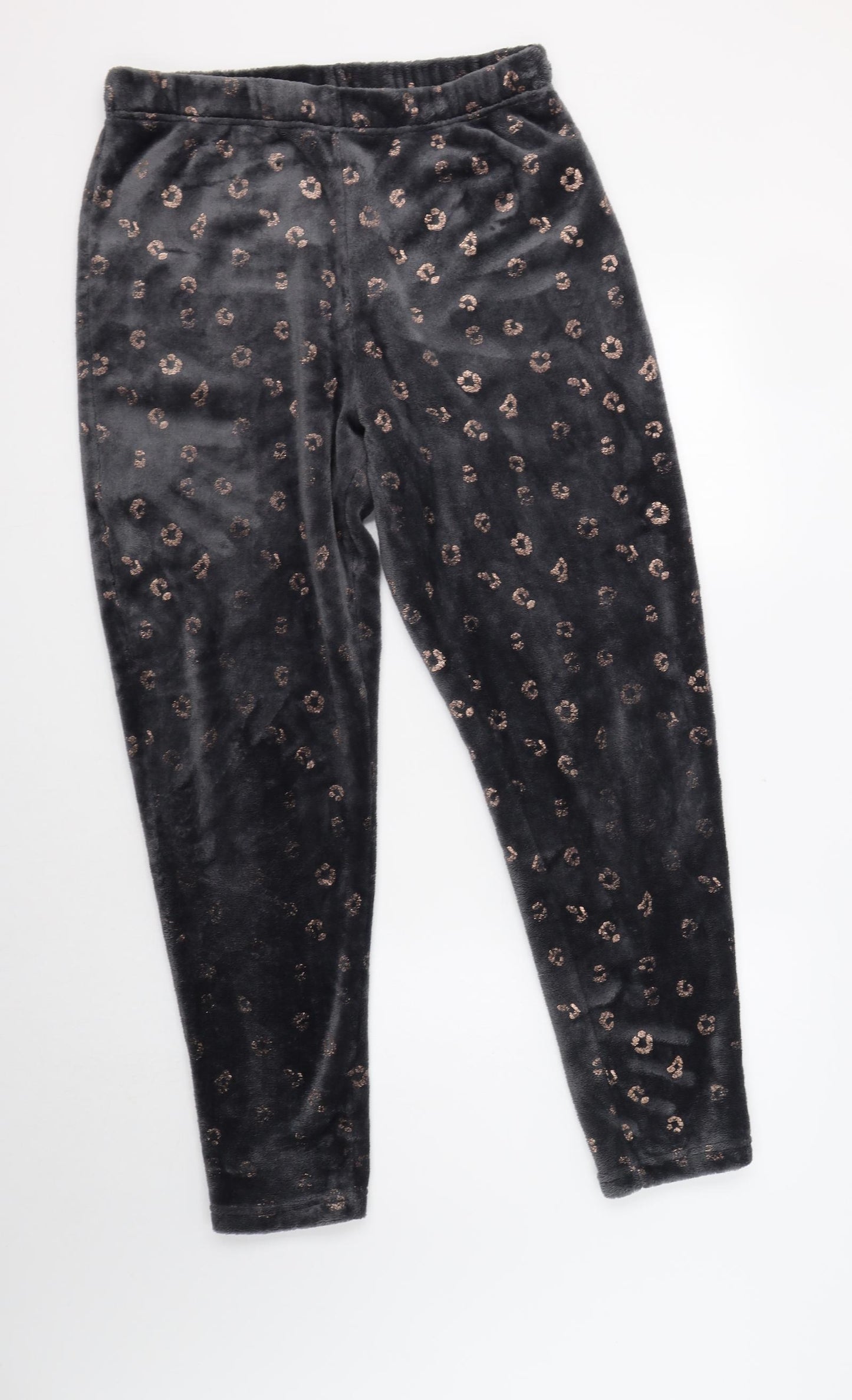 F&F Womens Grey Animal Print Polyester  Lounge Pants Size L