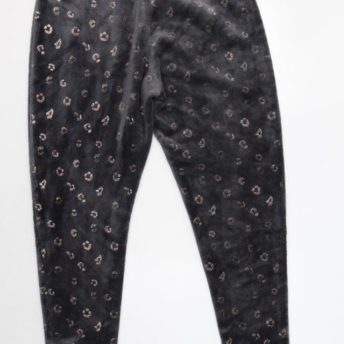 F&F Womens Grey Animal Print Polyester  Lounge Pants Size L