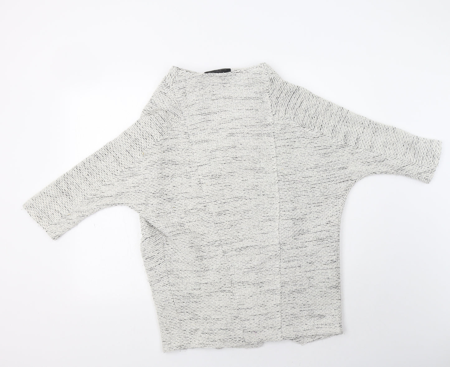 River Island Womens Grey V-Neck  Acrylic Cardigan Jumper Size 10