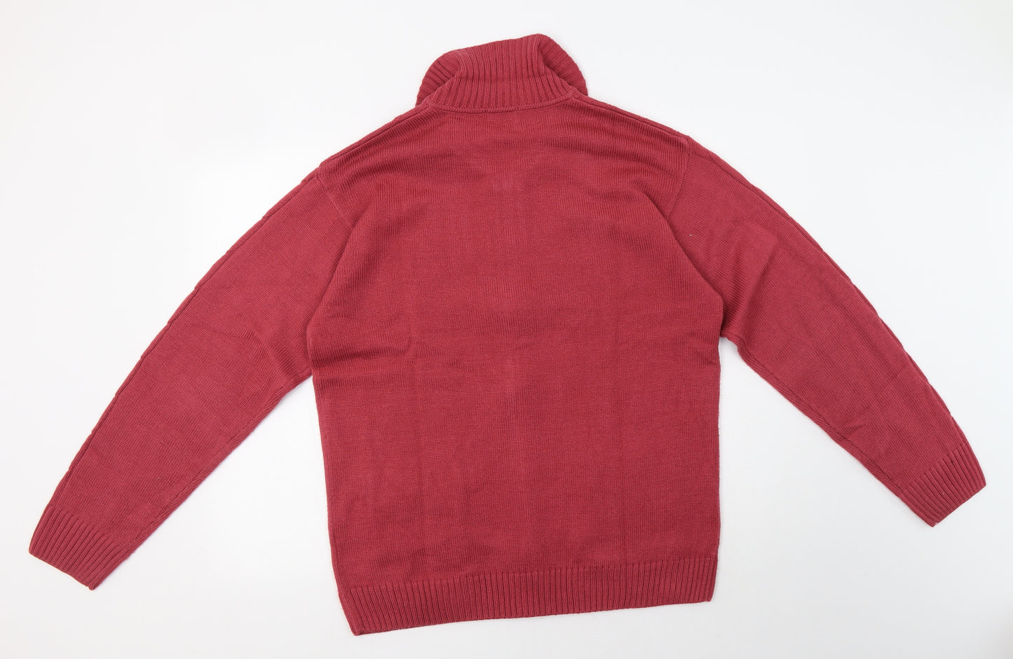 Damart Womens Pink Collared  Acrylic Full Zip Jumper Size M