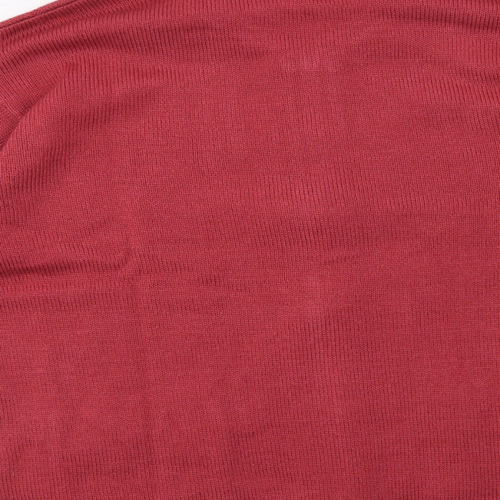 Damart Womens Pink Collared  Acrylic Full Zip Jumper Size M