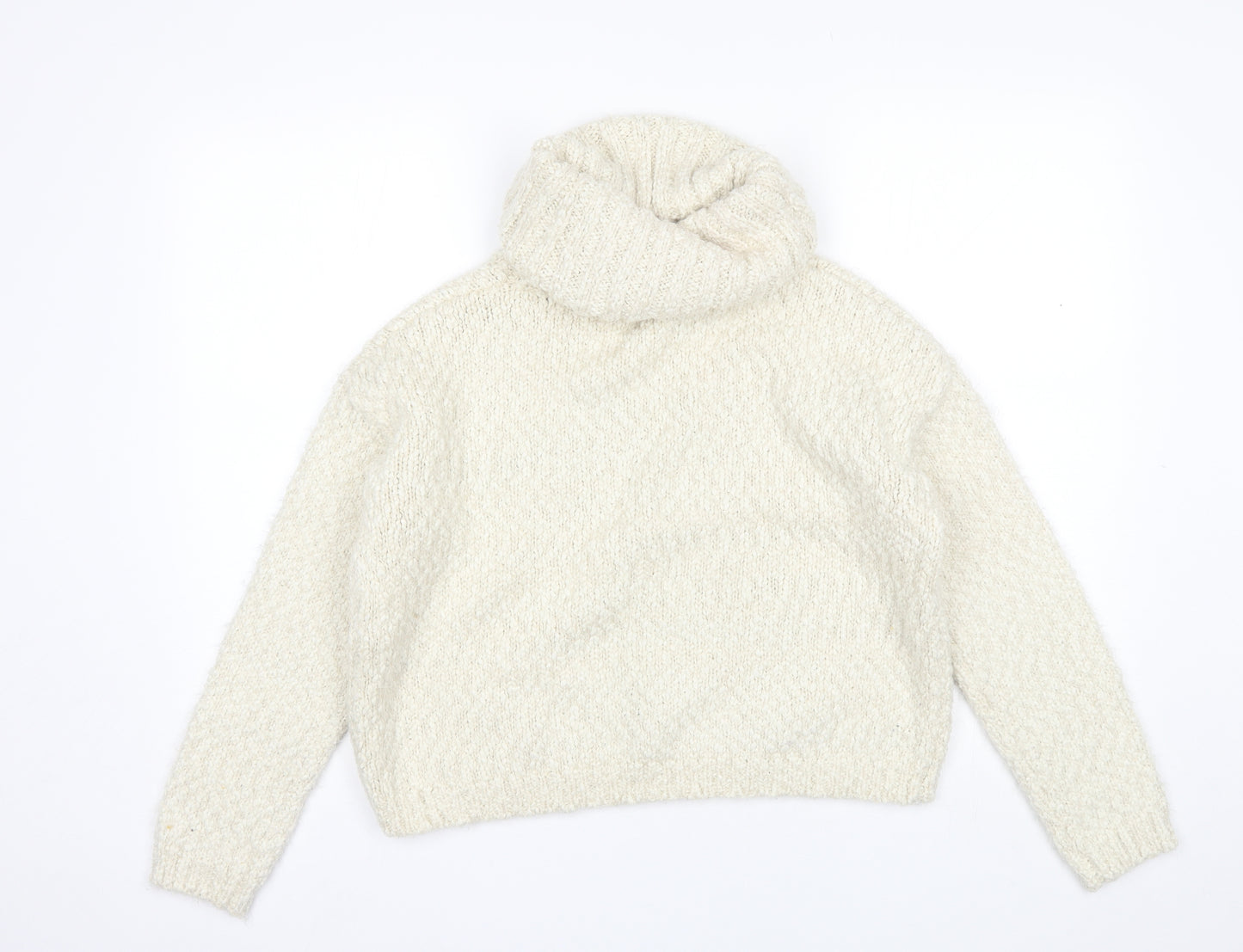 NEXT Womens White Roll Neck  Acrylic Pullover Jumper Size 14