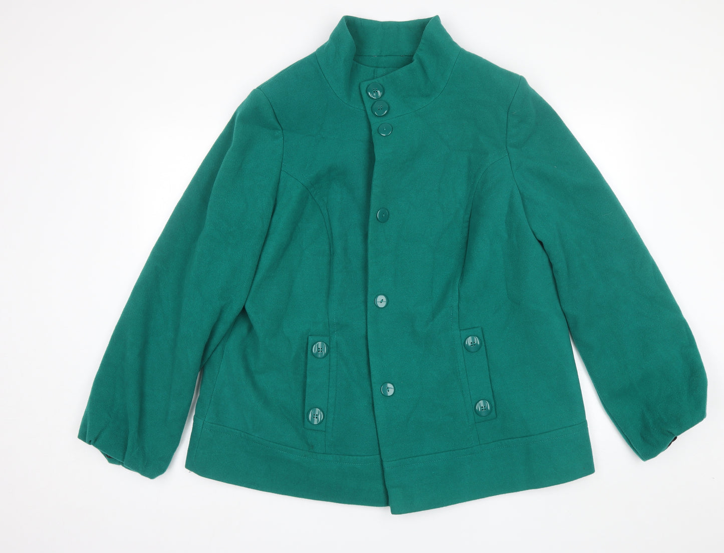 Preworn Womens Green   Pea Coat Jacket Size 22