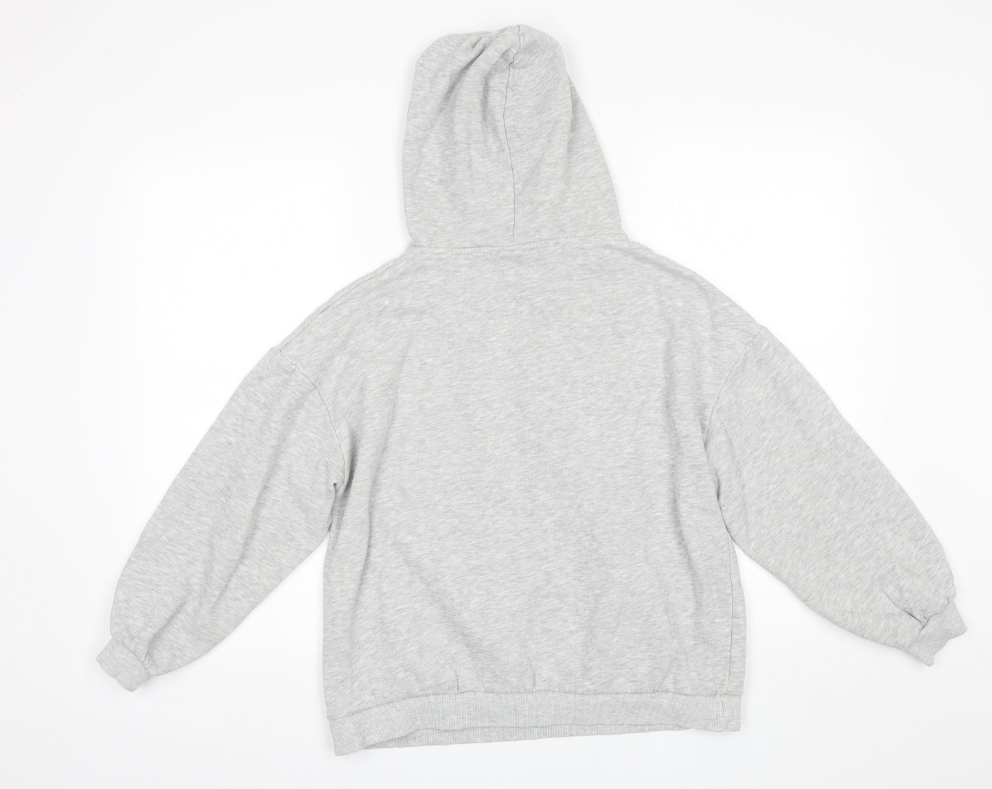 Pull&Bear Womens Grey  Cotton Pullover Hoodie Size M
