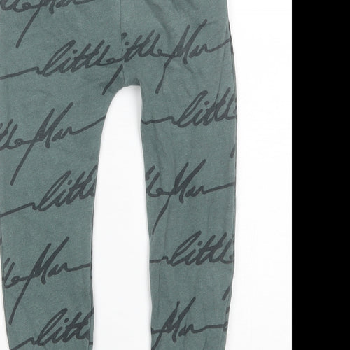 NEXT Boys Green  Cotton Sweatpants Trousers Size 5-6 Years  Regular