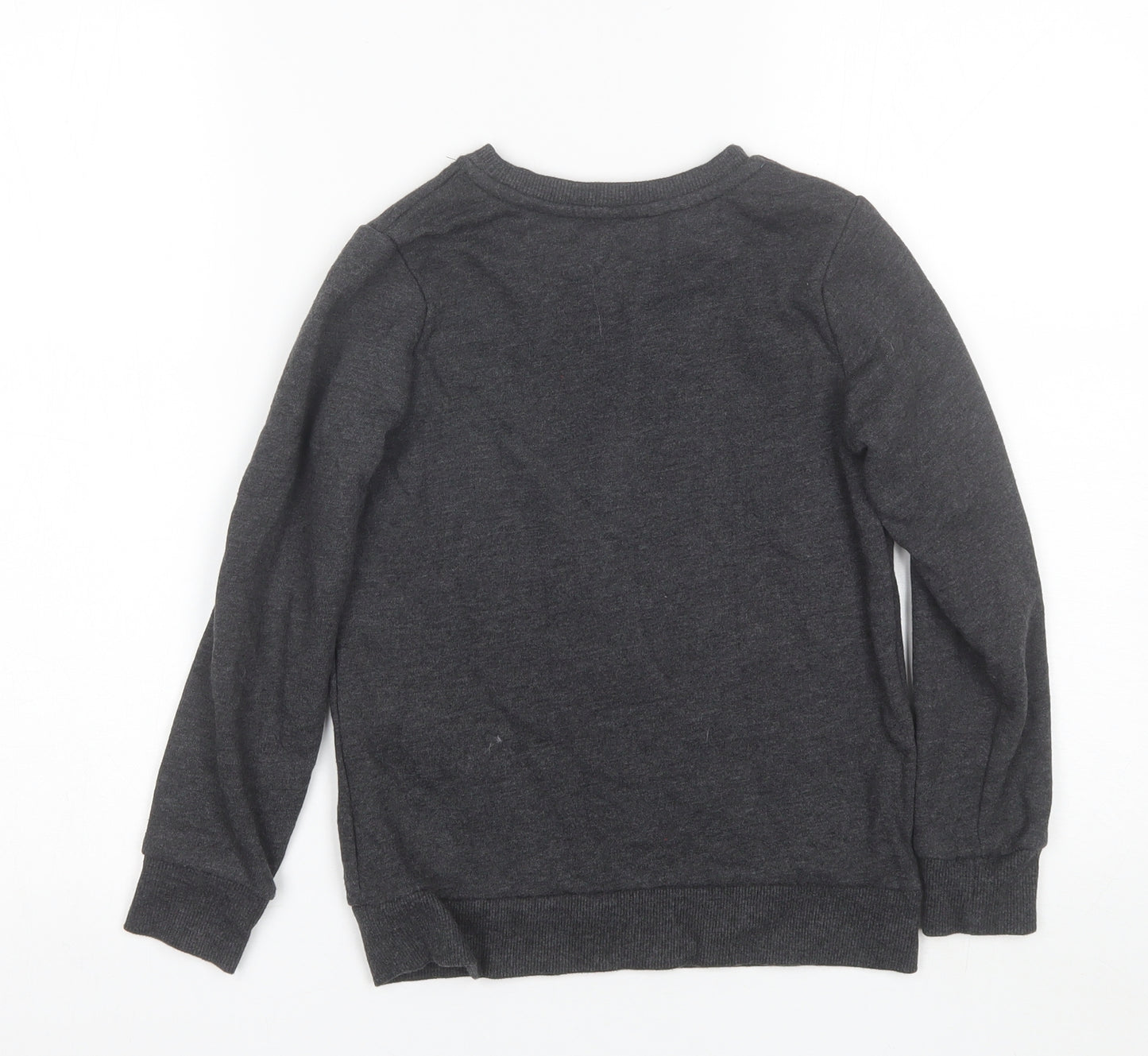George Boys Grey Round Neck  Cotton Pullover Jumper Size 7-8 Years   - Marvel