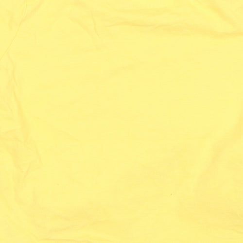 Nutmeg Girls Yellow  Cotton Basic T-Shirt Size 4-5 Years Round Neck