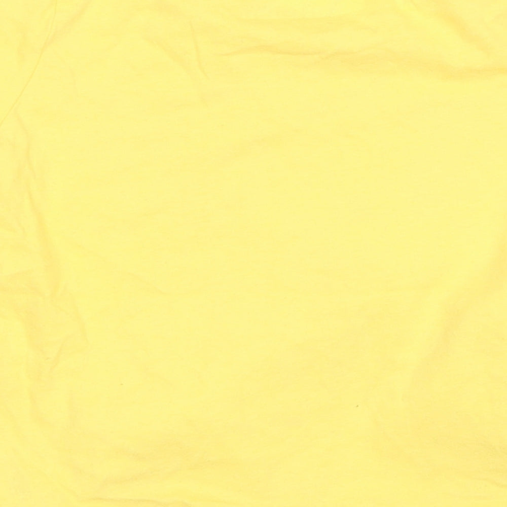 Nutmeg Girls Yellow  Cotton Basic T-Shirt Size 4-5 Years Round Neck