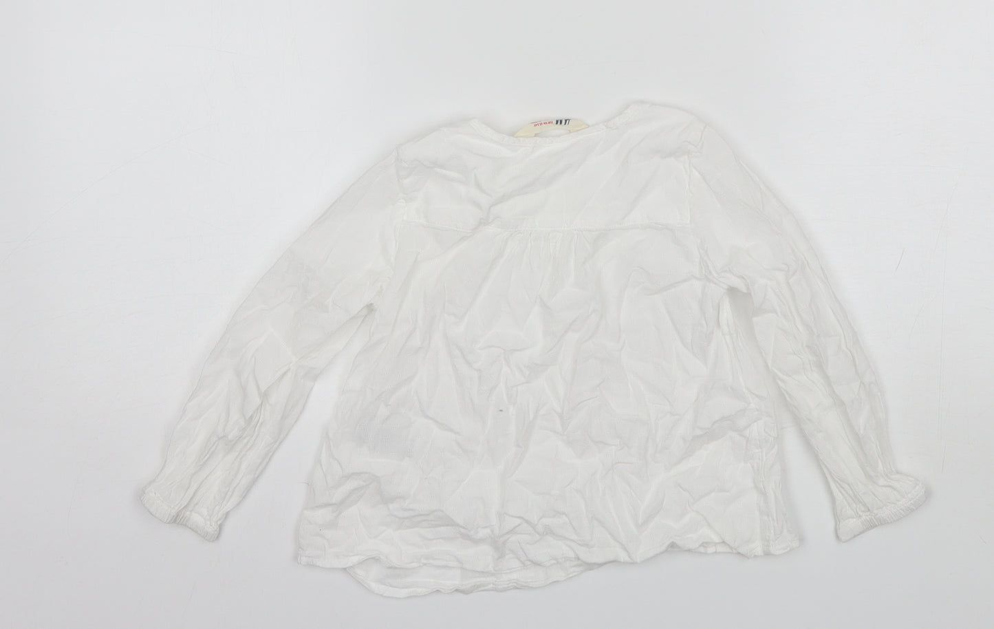 H&M Girls White  Cotton Basic T-Shirt Size 3-4 Years Round Neck