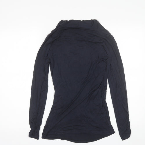 Mama-licious Womens Blue  Viscose Basic Blouse Size S V-Neck