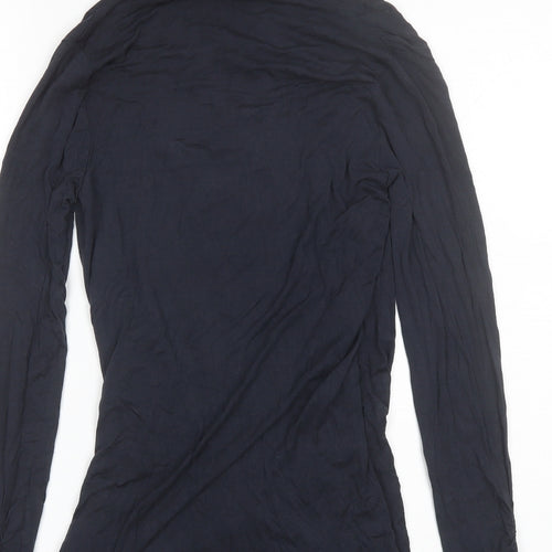 Mama-licious Womens Blue  Viscose Basic Blouse Size S V-Neck