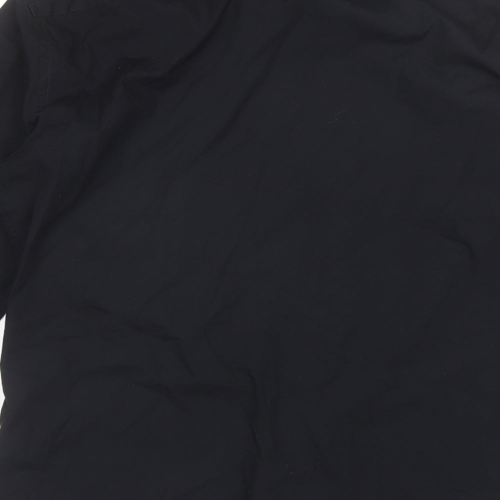 Celio Mens Black  Cotton  Dress Shirt Size L Collared