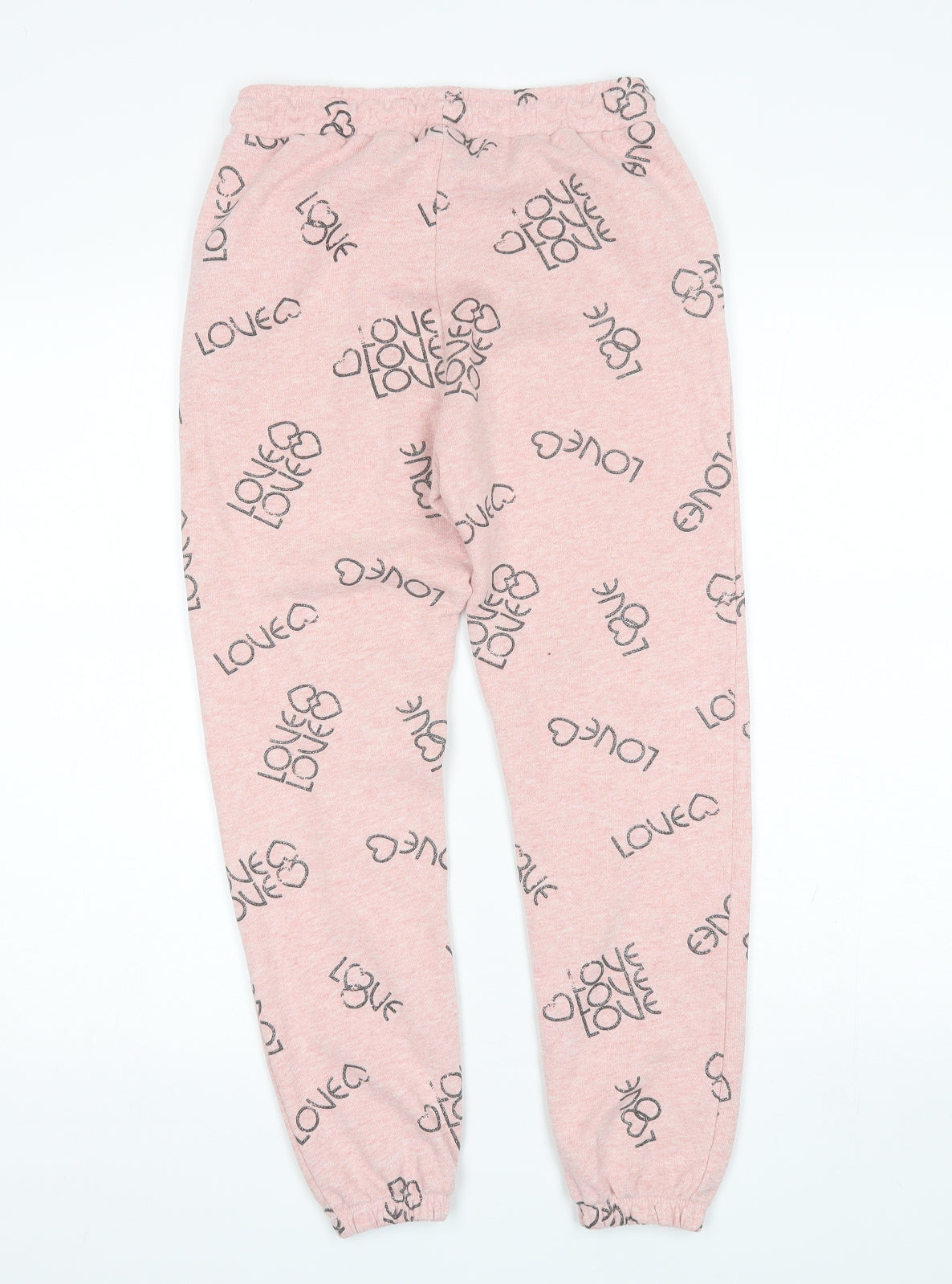 Zara Girls Pink  Polyester Sweatpants Trousers Size 13-14 Years  Regular