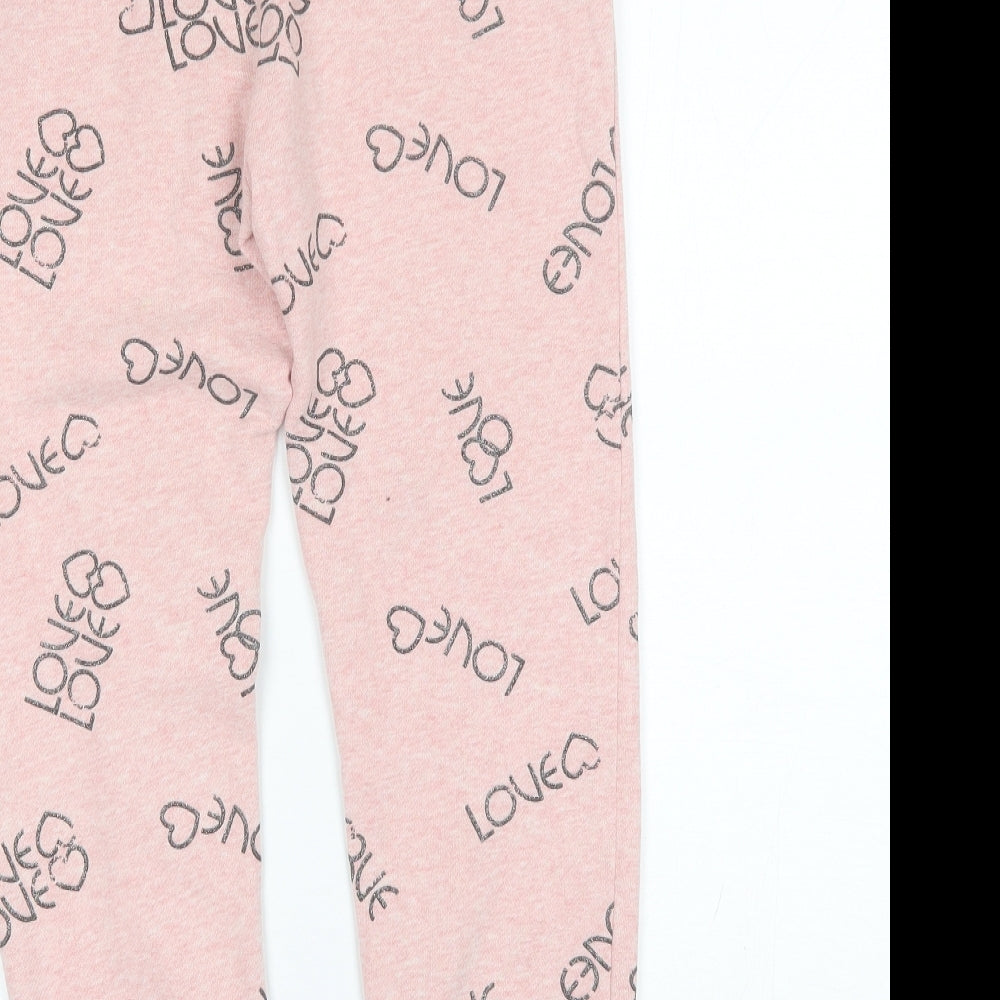 Zara Girls Pink  Polyester Sweatpants Trousers Size 13-14 Years  Regular