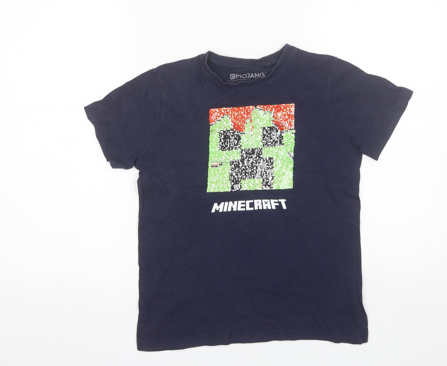 NEXT Boys Blue  Cotton Basic T-Shirt Size 9 Years Round Neck