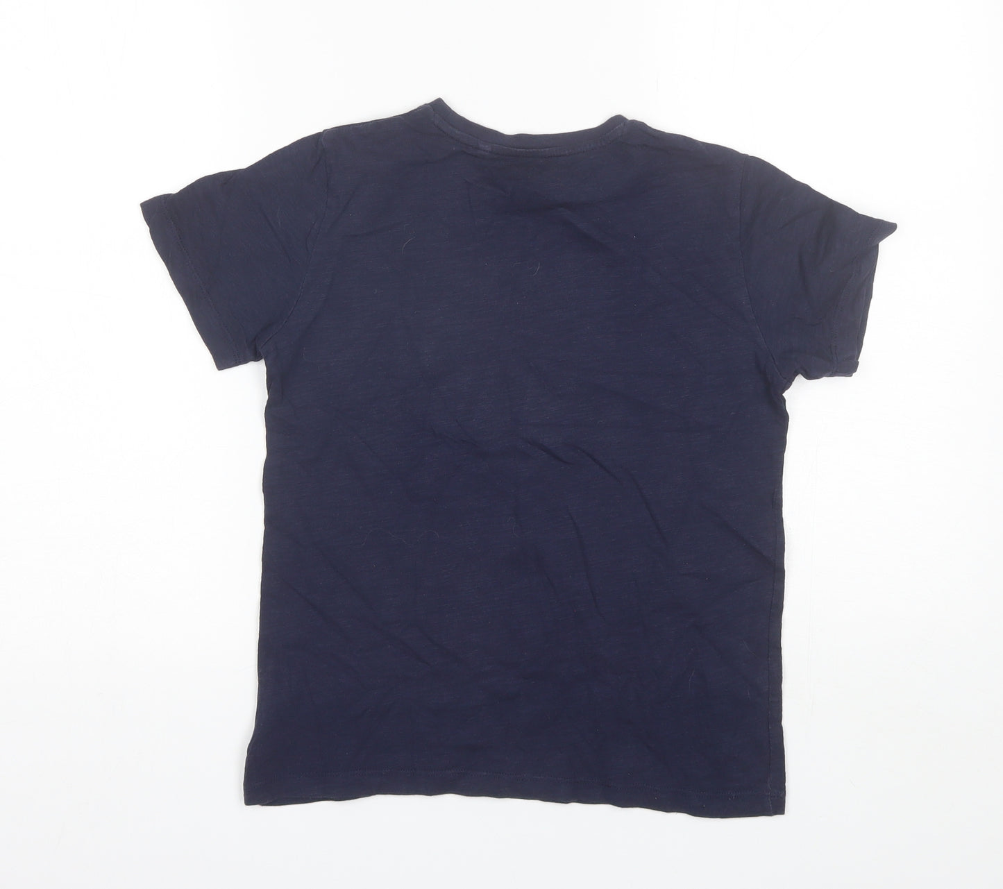 NEXT Boys Blue  Cotton Basic T-Shirt Size 9 Years Round Neck