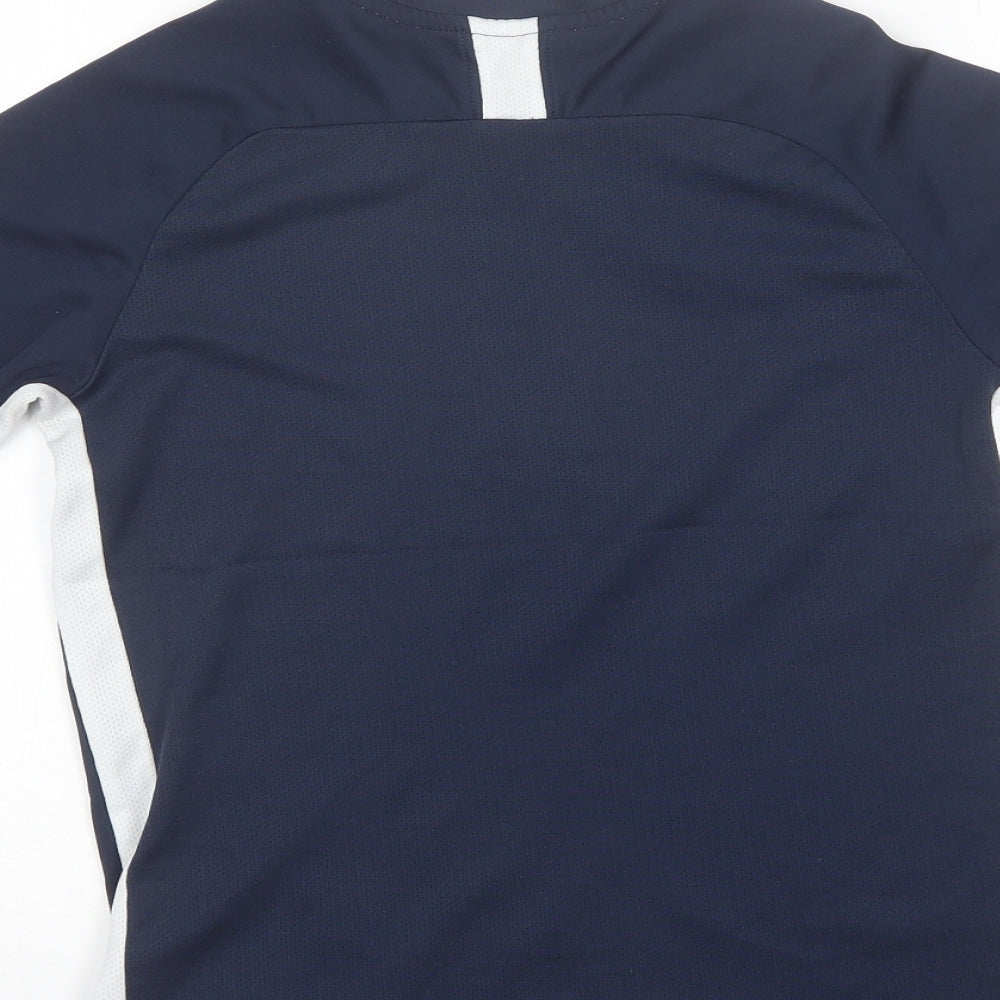 Nike Boys Blue  Polyester Basic T-Shirt Size 13-14 Years Round Neck