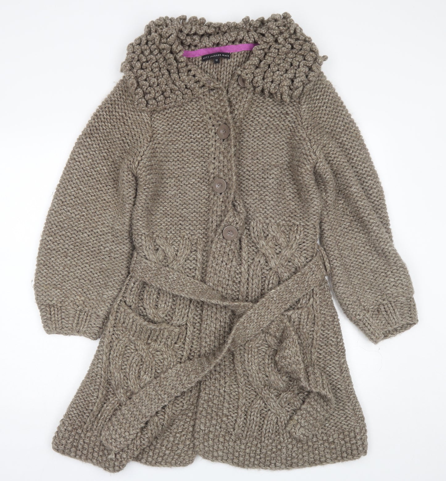 Betty Jackson Womens Brown   Jacket Coatigan Size 12