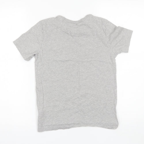 adidas Boys Grey  Cotton Basic T-Shirt Size 11-12 Years Round Neck