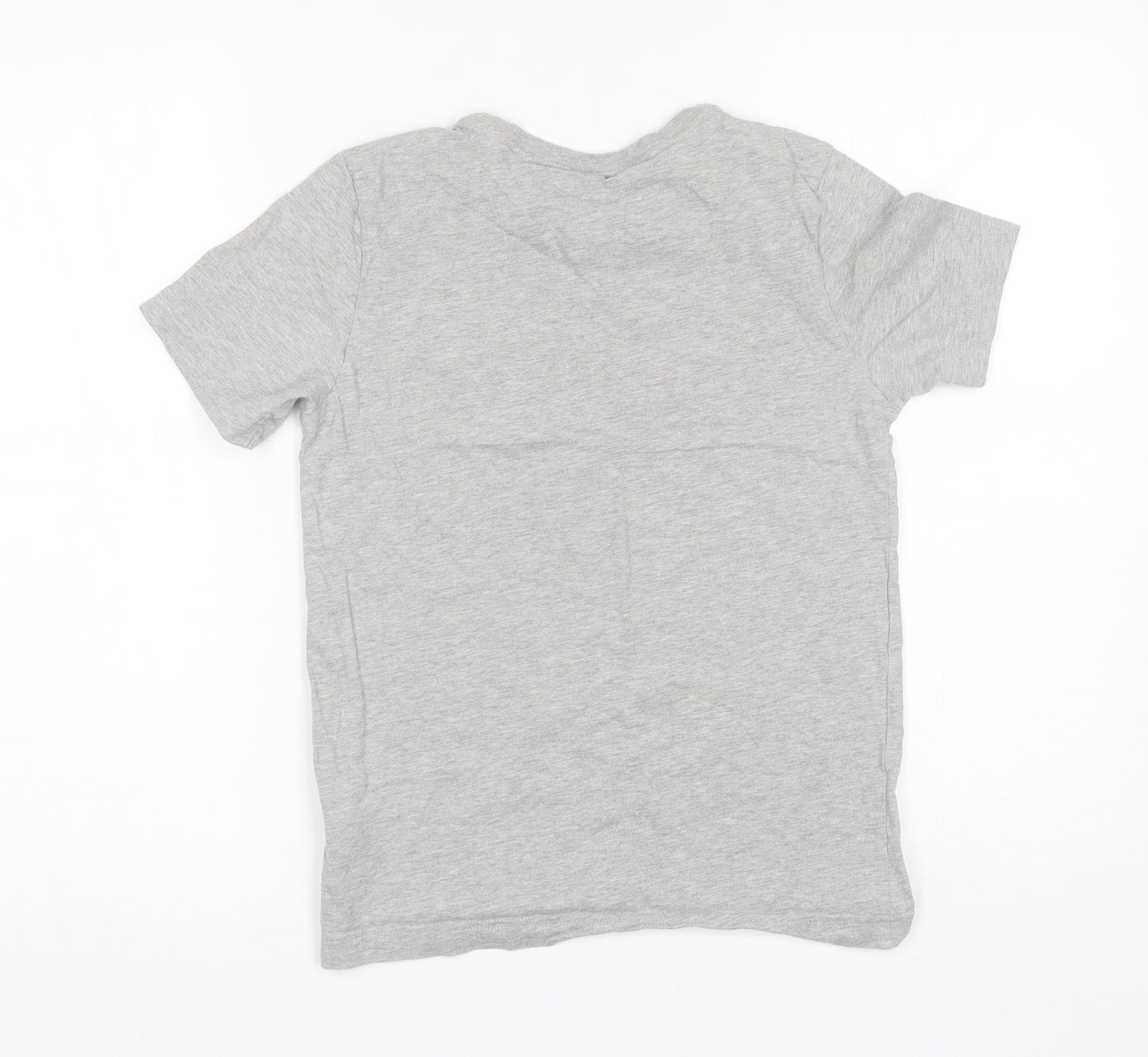 adidas Boys Grey  Cotton Basic T-Shirt Size 11-12 Years Round Neck