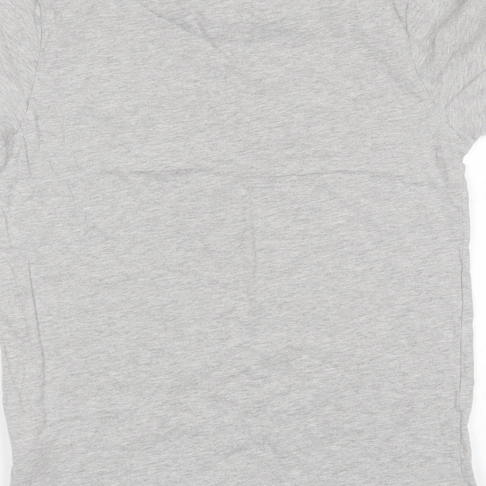 adidas Boys Grey  Cotton Basic T-Shirt Size 11-12 Years Round Neck