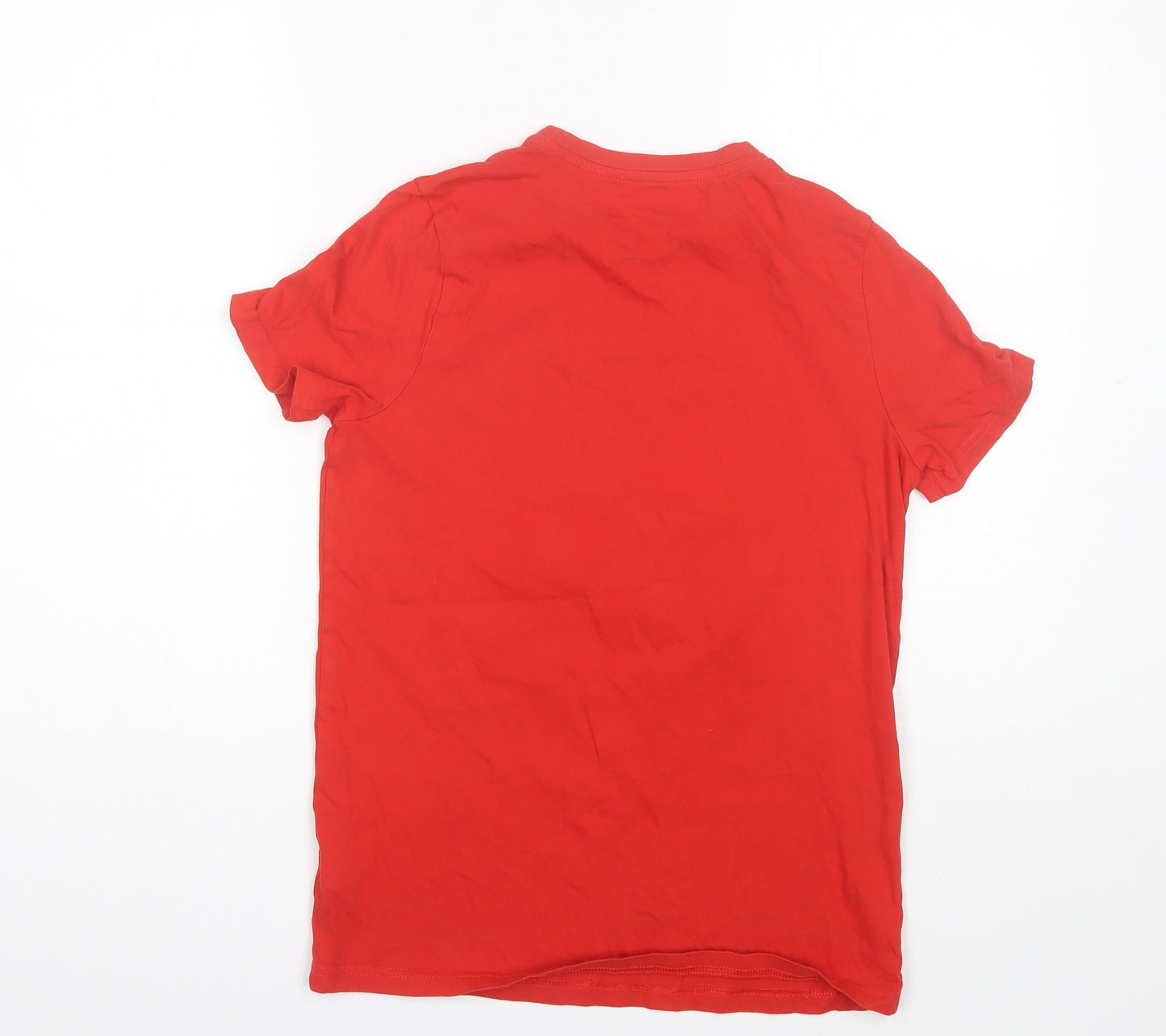 F&F Boys Red  Cotton Basic T-Shirt Size 12-13 Years Round Neck