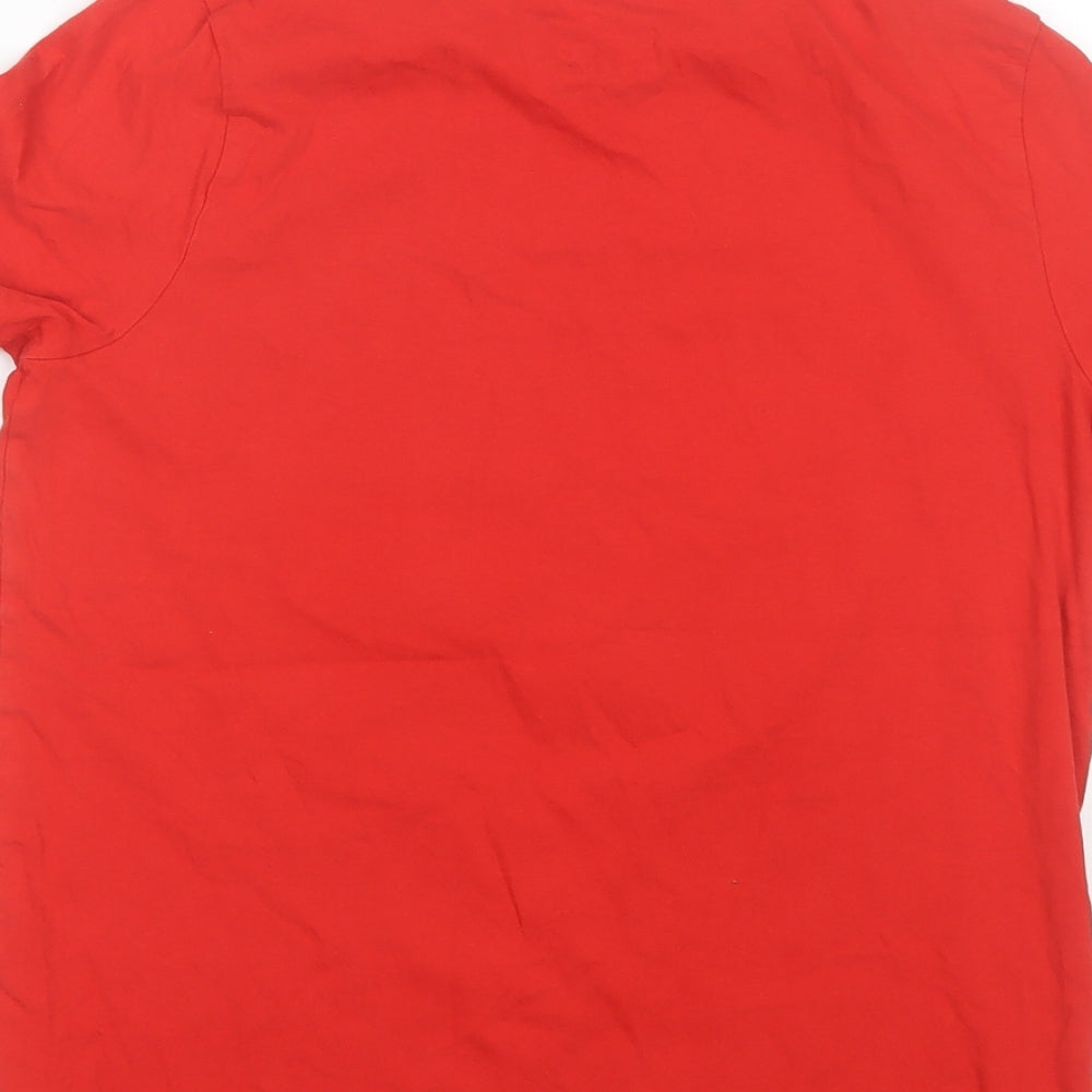 F&F Boys Red  Cotton Basic T-Shirt Size 12-13 Years Round Neck