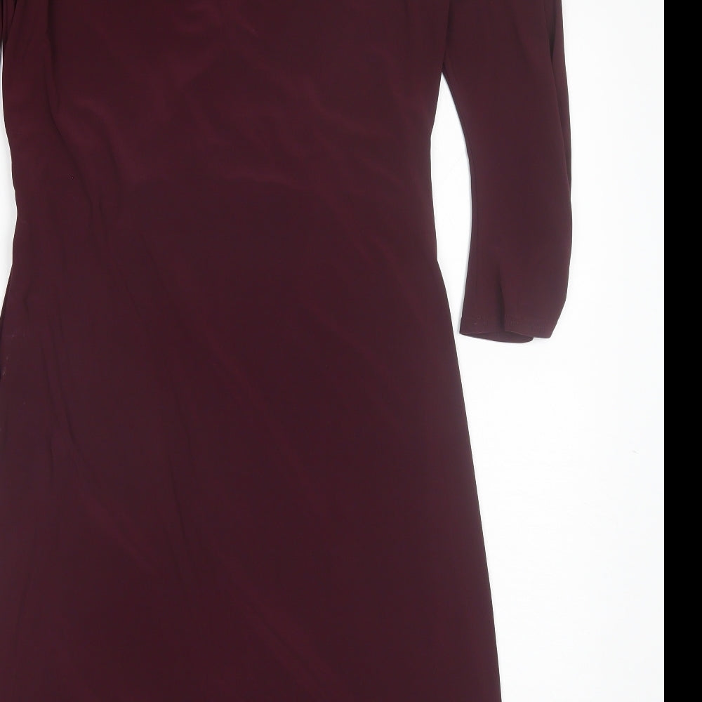 Wallis Womens Red  Polyester Shift  Size 16  V-Neck