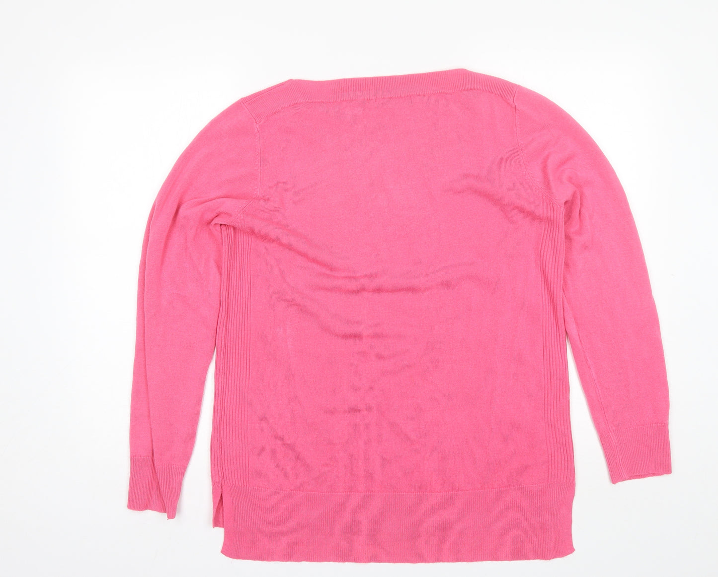 F&F Womens Pink Round Neck  Acrylic Pullover Jumper Size 16